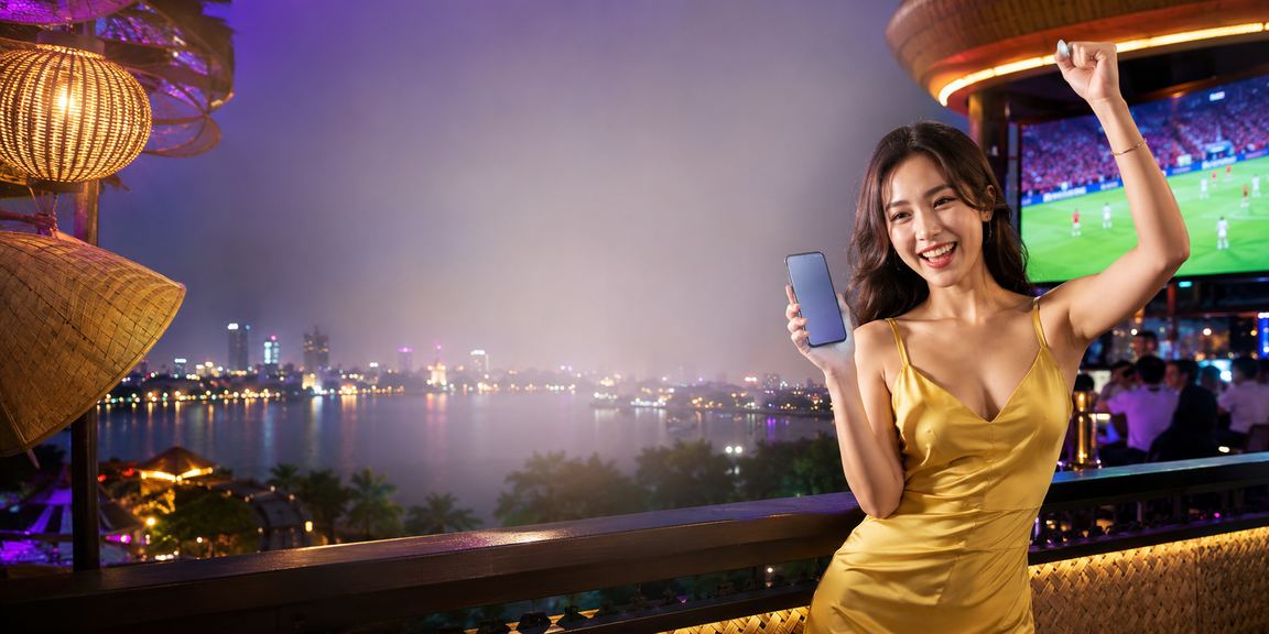 Người chơi dùng điện thoại tra cứu voucher tại Hà Nội