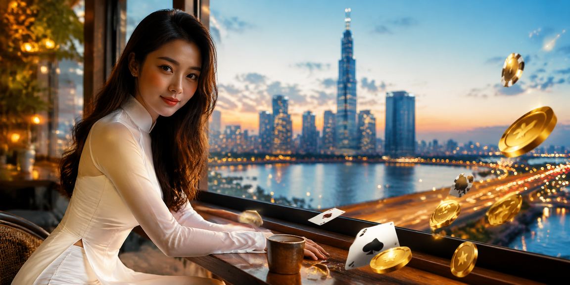Người dùng tham gia game bài trực tuyến trong trang phục áo dài tại TP.HCM
